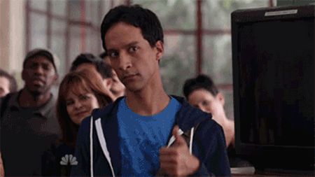 Abed, thumbs up