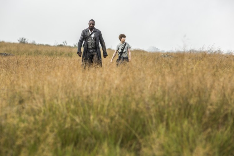 Roland Deschain (Idris Elba) and Jake Chambers (Tom Taylor) in Columbia Pictures' THE DARK TOWER.